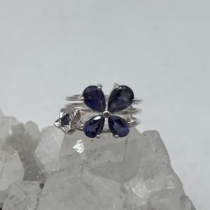 Shop Iolite Rings! Iolite Ring, Size 5 1/2 | Natural genuine Iolite rings, simple unique handcrafted gemstone rings. #rings #jewelry #shopping #gift #handmade #fashion #style #affiliate #ad