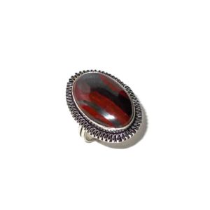 Shop Tiger Iron Jewelry! Iron Tiger's Eye ring, Handmade Ring, Statement Ring, Vintage Ring, Gift For Her / Him, Sterling Silver Plated | Natural genuine Tiger Iron jewelry. Buy crystal jewelry, handmade handcrafted artisan jewelry for women.  Unique handmade gift ideas. #jewelry #beadedjewelry #beadedjewelry #gift #shopping #handmadejewelry #fashion #style #product #jewelry #affiliate #ad