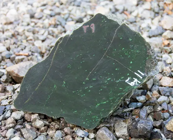 Jade, High Quality, 11 Kg, 10 X 7 X 12 '' Chromium Spots, Nephrite, , Beautiful Canadian Jade, Raw Stone, Excellent, Sculpting, Material,