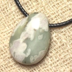Shop Jade Pendants! Stone – Jade drop 25mm pendant necklace | Natural genuine Jade pendants. Buy crystal jewelry, handmade handcrafted artisan jewelry for women.  Unique handmade gift ideas. #jewelry #beadedpendants #beadedjewelry #gift #shopping #handmadejewelry #fashion #style #product #pendants #affiliate #ad