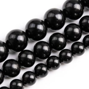 Black Jet Beads Genuine Natural Grade AAA Gemstone Round Loose Beads 6-7MM 8MM 10MM Bulk Lot Options | Natural genuine round Jet beads for beading and jewelry making.  #jewelry #beads #beadedjewelry #diyjewelry #jewelrymaking #beadstore #beading #affiliate #ad
