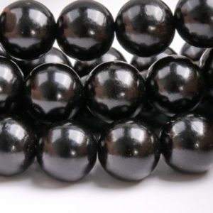Shop Jet Beads! Genuine Natural Jet Gemstone Beads 10MM Black Round AAA Quality Loose Beads (118780) | Natural genuine round Jet beads for beading and jewelry making.  #jewelry #beads #beadedjewelry #diyjewelry #jewelrymaking #beadstore #beading #affiliate #ad
