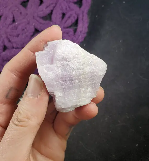 Raw Kunzite Crystal Rare Stones Light Purple Crystals Love Heart Crown Chakra
