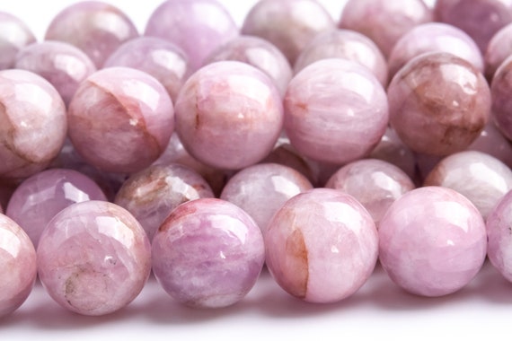 Genuine Natural Kunzite Gemstone Beads 9-10mm Purple Pink Round A+ Quality Loose Beads (118024)