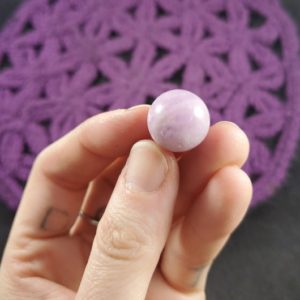 SALE Kunzite Sphere 15mm Mini Crystal Ball Stone Polished Marble Purple Lavender Shimmer Natural High Quality | Natural genuine stones & crystals in various shapes & sizes. Buy raw cut, tumbled, or polished gemstones for making jewelry or crystal healing energy vibration raising reiki stones. #crystals #gemstones #crystalhealing #crystalsandgemstones #energyhealing #affiliate #ad