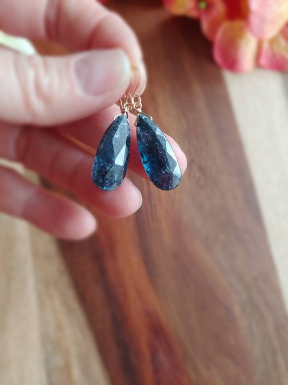 Kyanite Earrings. Sterling Silver Gold Filled Or Rose Gold Available.  Gorgeous Kyanite Earrings