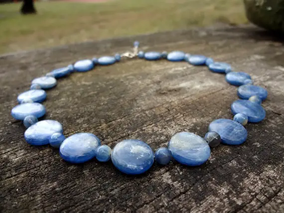 Kyanite Necklace. Blue Gemstone Necklace Handmade In Australia By Miss Leroy.