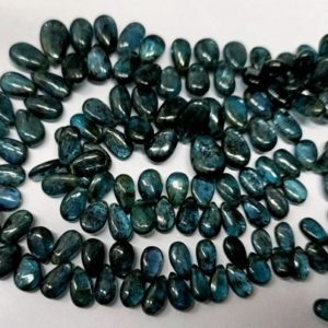 Shop Kyanite Bead Shapes! 10 Pcs, Natural Teal Moss Kyanite Smooth Pear Shape Briolettes,Size.9-10mm | Natural genuine other-shape Kyanite beads for beading and jewelry making.  #jewelry #beads #beadedjewelry #diyjewelry #jewelrymaking #beadstore #beading #affiliate #ad