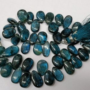 Shop Kyanite Bead Shapes! 10 Pcs, Natural Teal Moss Kyanite Smooth Pear Shape Briolettes,Size.12-14mm | Natural genuine other-shape Kyanite beads for beading and jewelry making.  #jewelry #beads #beadedjewelry #diyjewelry #jewelrymaking #beadstore #beading #affiliate #ad