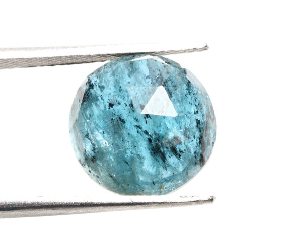 Blue Kyanite Faceted Gemstone Rose Cut Kyanite 12 Mm Round Shape Kyanite Ring Size Gemstone Loose Kyanite Gemstone For Jewelry