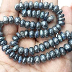 Shop Labradorite Rondelle Beads! 7 Inches Strand, Mystic Labradorite Smooth Rondelles,Size 6-8mm Approx | Natural genuine rondelle Labradorite beads for beading and jewelry making.  #jewelry #beads #beadedjewelry #diyjewelry #jewelrymaking #beadstore #beading #affiliate #ad