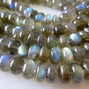 Shop Labradorite Rondelle Beads! AAA Natural Labradorite Smooth Rondelles Beads, 10mm Labradorite Beads, 8 Inch Strand, GDS192 | Natural genuine rondelle Labradorite beads for beading and jewelry making.  #jewelry #beads #beadedjewelry #diyjewelry #jewelrymaking #beadstore #beading #affiliate #ad
