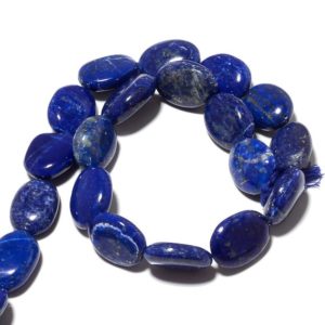 Lapis Lazuli Smooth Oval Beads, Lapis Beads, Natural Lapis Lazuli 20mm To 25mm Lapis Beads, 13 Inch Strand, SKU-SS79 | Natural genuine other-shape Gemstone beads for beading and jewelry making.  #jewelry #beads #beadedjewelry #diyjewelry #jewelrymaking #beadstore #beading #affiliate #ad