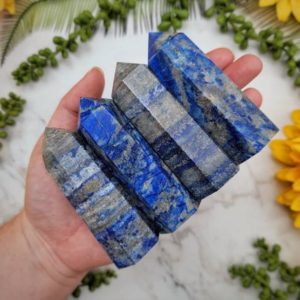 Shop Lapis Lazuli Points & Wands! Lapis Lazuli Tower – Lapis Lazuli Stone – Throat & Third Eye Chakra | Natural genuine stones & crystals in various shapes & sizes. Buy raw cut, tumbled, or polished gemstones for making jewelry or crystal healing energy vibration raising reiki stones. #crystals #gemstones #crystalhealing #crystalsandgemstones #energyhealing #affiliate #ad