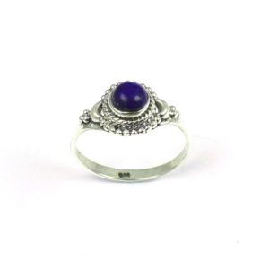 Shop Lapis Lazuli Rings! Lapis Lazuli Smooth Ring, Round Lapis Ring, Solid Silver Ring, Handmade Lapis Lazuli Ring, Birthstone Ring, Women Ring, Anniversary Ring | Natural genuine Lapis Lazuli rings, simple unique handcrafted gemstone rings. #rings #jewelry #shopping #gift #handmade #fashion #style #affiliate #ad