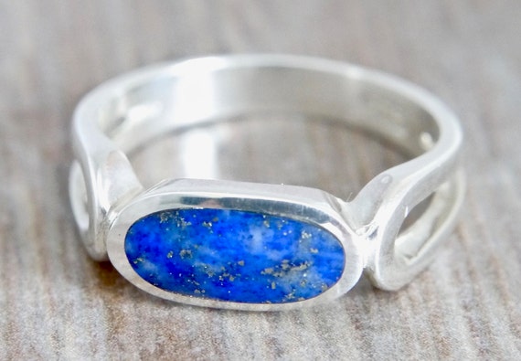Lapis Lazuli Ring - Womens Ring - Stone Ring - Handmade Silver Ring