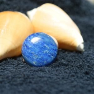 Shop Lapis Lazuli Round Beads! Natural 22cts. Afghanistan Lapis Lazuli Round Cabochon 19.6mm x 6.5mm Natural Semi Precious Blue Lapis Lazuli Gemstone Round Cabochon | Natural genuine round Lapis Lazuli beads for beading and jewelry making.  #jewelry #beads #beadedjewelry #diyjewelry #jewelrymaking #beadstore #beading #affiliate #ad