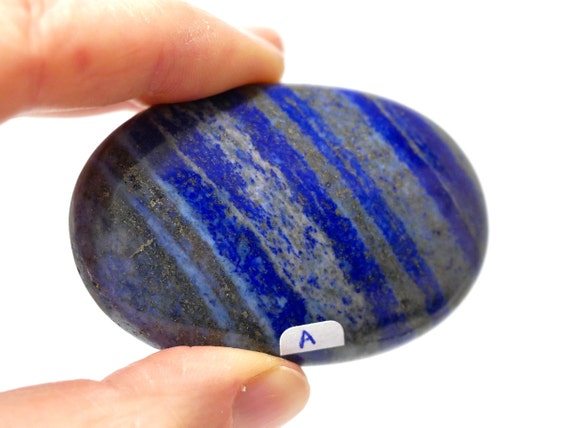 Large Lapis Lazuli Palm Stone You Choose! 2.6 Inches Blue Pocket Stone, Oval-shaped Polished Stone, Lapis Smooth Stone
