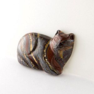 Large Tiger Iron Cat Cabochon 41mm | Natural genuine stones & crystals in various shapes & sizes. Buy raw cut, tumbled, or polished gemstones for making jewelry or crystal healing energy vibration raising reiki stones. #crystals #gemstones #crystalhealing #crystalsandgemstones #energyhealing #affiliate #ad