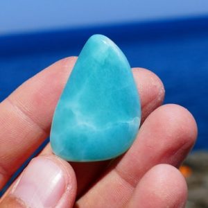 Shop Larimar Cabochons! AAA Grade Larimar Cabochon 51.4 | Natural genuine stones & crystals in various shapes & sizes. Buy raw cut, tumbled, or polished gemstones for making jewelry or crystal healing energy vibration raising reiki stones. #crystals #gemstones #crystalhealing #crystalsandgemstones #energyhealing #affiliate #ad