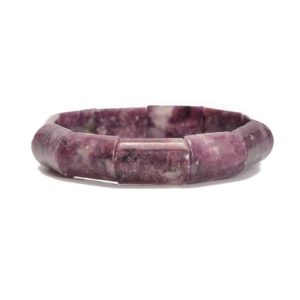 Shop Lepidolite Jewelry! Natural Lepidolite Double Drill Bracelet Size 13x20mm 7.5'' Length | Natural genuine Lepidolite jewelry. Buy crystal jewelry, handmade handcrafted artisan jewelry for women.  Unique handmade gift ideas. #jewelry #beadedjewelry #beadedjewelry #gift #shopping #handmadejewelry #fashion #style #product #jewelry #affiliate #ad
