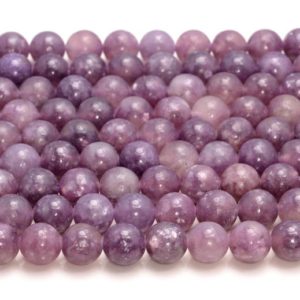 Shop Lepidolite Beads! 4mm Genuine Natural Purple Lepidolite Gemstone Grade AA Purple Round Loose Beads 15 inch Full Strand (80007512-M37) | Natural genuine beads Lepidolite beads for beading and jewelry making.  #jewelry #beads #beadedjewelry #diyjewelry #jewelrymaking #beadstore #beading #affiliate #ad