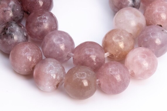 Genuine Natural Lepidolite Gemstone Beads 6mm Purple Pink Round A Quality Loose Beads (112717)