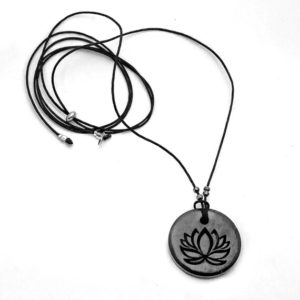 Shop Shungite Necklaces! Lotus Shungite Necklace | Natural genuine Shungite necklaces. Buy crystal jewelry, handmade handcrafted artisan jewelry for women.  Unique handmade gift ideas. #jewelry #beadednecklaces #beadedjewelry #gift #shopping #handmadejewelry #fashion #style #product #necklaces #affiliate #ad