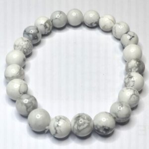 Shop Magnesite Bracelets! Magnesite bracelet white Ø 8 mm, unisex in different sizes, made in Germany | Natural genuine Magnesite bracelets. Buy crystal jewelry, handmade handcrafted artisan jewelry for women.  Unique handmade gift ideas. #jewelry #beadedbracelets #beadedjewelry #gift #shopping #handmadejewelry #fashion #style #product #bracelets #affiliate #ad