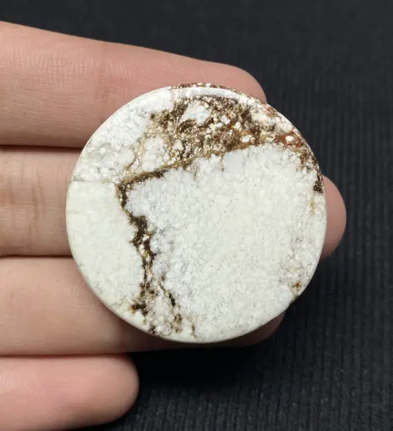Magnesite Gemstone, Natural Magnesite Cabochon, Aaa+ Quality Magnesite Cabochon For Jewelry Making Loose Gemstone. 37x37x5 Mm.
