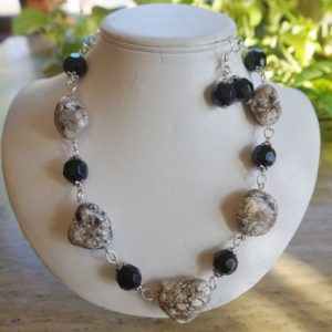 Shop Magnesite Necklaces! Magnesite Necklace Set, Women's Necklace, Beige Gemstone Necklace Set, Statement Necklace, Super Chunky Necklace Set | Natural genuine Magnesite necklaces. Buy crystal jewelry, handmade handcrafted artisan jewelry for women.  Unique handmade gift ideas. #jewelry #beadednecklaces #beadedjewelry #gift #shopping #handmadejewelry #fashion #style #product #necklaces #affiliate #ad