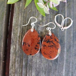 Shop Mahogany Obsidian Earrings! Mahogany obsidian earrings. Available in sterling silver only | Natural genuine Mahogany Obsidian earrings. Buy crystal jewelry, handmade handcrafted artisan jewelry for women.  Unique handmade gift ideas. #jewelry #beadedearrings #beadedjewelry #gift #shopping #handmadejewelry #fashion #style #product #earrings #affiliate #ad