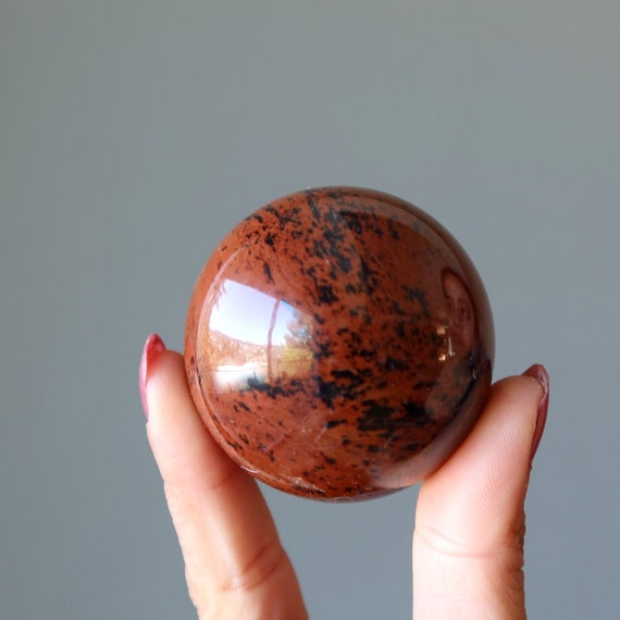Mahogany Obsidian Sphere Exquisite Boss Decorative Crystal Ball