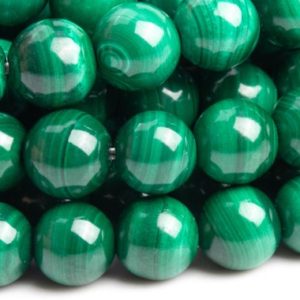 Shop Malachite Round Beads! Genuine Natural Malachite Gemstone Beads 6MM Green Round AAA Quality Loose Beads (101764) | Natural genuine round Malachite beads for beading and jewelry making.  #jewelry #beads #beadedjewelry #diyjewelry #jewelrymaking #beadstore #beading #affiliate #ad