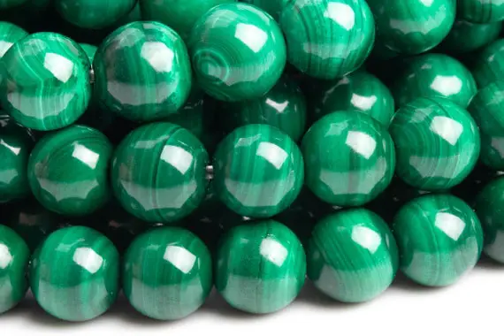 Genuine Natural Malachite Gemstone Beads 6mm Green Round Aaa Quality Loose Beads (101764)