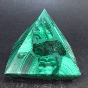 Rich Vibrant Green Malachite Pyramid From Congo – 1.9" – 116.5 Grams | Natural genuine stones & crystals in various shapes & sizes. Buy raw cut, tumbled, or polished gemstones for making jewelry or crystal healing energy vibration raising reiki stones. #crystals #gemstones #crystalhealing #crystalsandgemstones #energyhealing #affiliate #ad