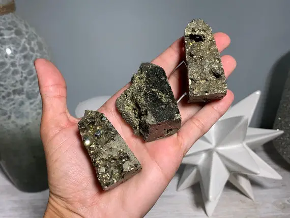 Medium Pyrite Geode Obelisk, Pyrite Tower, Polished Pyrite Point, Pyrite Wand, Pyrite Scepter
