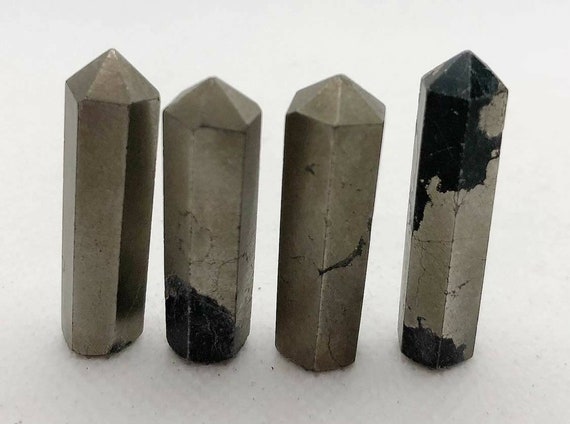 Miniature Pyrite Point, Tower, Obelisk, For Wealth, Good Luck, Health, Vitality, Fatigue And Protection.