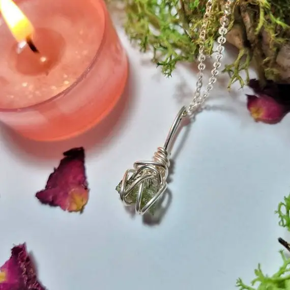 Moldavite Necklace - High Energy Crystal - Protection - Spiritual Development