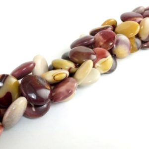 Mookaite Coin Beads, 18mm – Full 15 1 / 2 Inch Strand | Natural genuine other-shape Gemstone beads for beading and jewelry making.  #jewelry #beads #beadedjewelry #diyjewelry #jewelrymaking #beadstore #beading #affiliate #ad