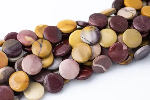 Mookaite Jasper Beads Coin Shaped 16mm Gemstone Beads