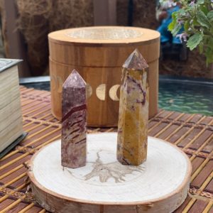 Shop Mookaite Jasper Points & Wands! Mookaite Jasper Obelisk for generating youthfulness | Natural genuine stones & crystals in various shapes & sizes. Buy raw cut, tumbled, or polished gemstones for making jewelry or crystal healing energy vibration raising reiki stones. #crystals #gemstones #crystalhealing #crystalsandgemstones #energyhealing #affiliate #ad
