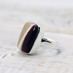 Shop Mookaite Jasper Jewelry! Earths art… Mookaite jasper stone ring rectangular shape cab with a beautiful pattern set on 925 sterling silver natural unique handmade | Natural genuine Mookaite Jasper jewelry. Buy crystal jewelry, handmade handcrafted artisan jewelry for women.  Unique handmade gift ideas. #jewelry #beadedjewelry #beadedjewelry #gift #shopping #handmadejewelry #fashion #style #product #jewelry #affiliate #ad