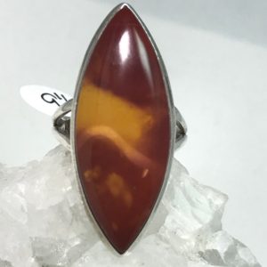 Shop Mookaite Jasper Rings! Mookaite Jasper Ring, Size 9 1/2 | Natural genuine Mookaite Jasper rings, simple unique handcrafted gemstone rings. #rings #jewelry #shopping #gift #handmade #fashion #style #affiliate #ad