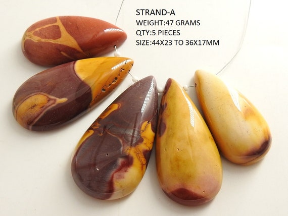 Mookaite Jasper Smooth Pear Shape Cabochon Briolette/handmade Loose Bead/natural Gemstone/for Making Jewelry/br-7