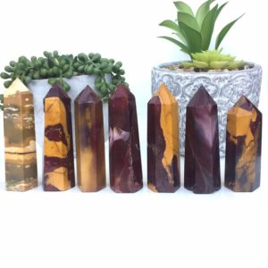 Mookaite Jasper Tower / Point | Natural genuine stones & crystals in various shapes & sizes. Buy raw cut, tumbled, or polished gemstones for making jewelry or crystal healing energy vibration raising reiki stones. #crystals #gemstones #crystalhealing #crystalsandgemstones #energyhealing #affiliate #ad