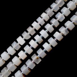 Shop Moonstone Rondelle Beads! Natural White Moonstone Smooth Rondelle Wheel Discs Beads 6x10mm 15.5" Strand | Natural genuine rondelle Moonstone beads for beading and jewelry making.  #jewelry #beads #beadedjewelry #diyjewelry #jewelrymaking #beadstore #beading #affiliate #ad