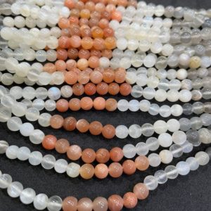 Shop Moonstone Round Beads! Pack Of 2 Strands 14 Inch Natural Multi Moonstone Smooth Round Beads 5.5mm AAA Multi Moonstone Round Beads,Multi Moonstone Top Quality | Natural genuine round Moonstone beads for beading and jewelry making.  #jewelry #beads #beadedjewelry #diyjewelry #jewelrymaking #beadstore #beading #affiliate #ad