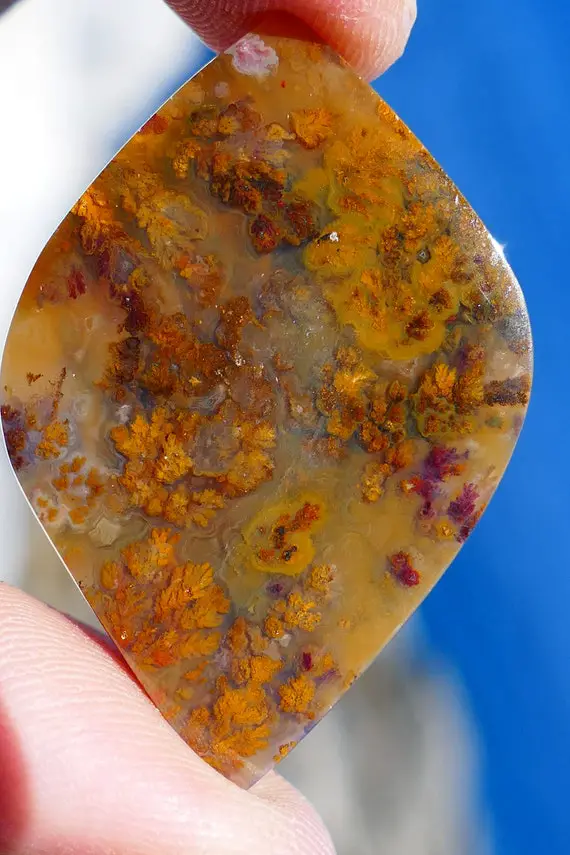 Moss Agate Cabochon Two Sided 43.2