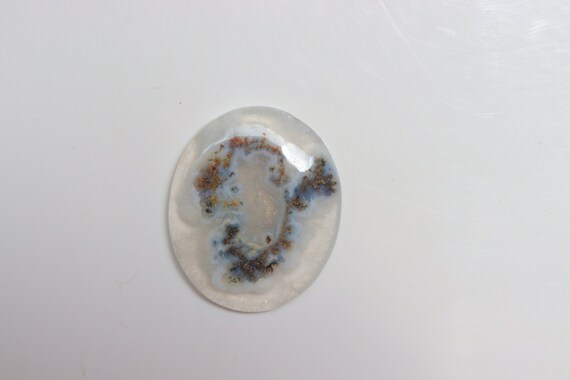 Unique "om" Design Solar Moss Agate Cabochon, Loose Stone, Pocket Stone, Gemstone, Moss Agate Loose Gemstone Cabochon For Jewelry, Healing